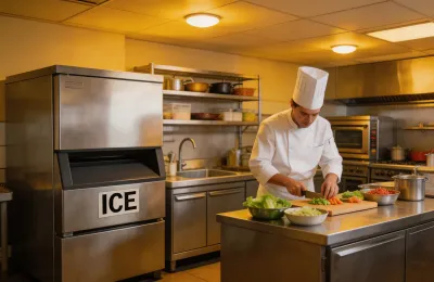 Food service ice machine installation