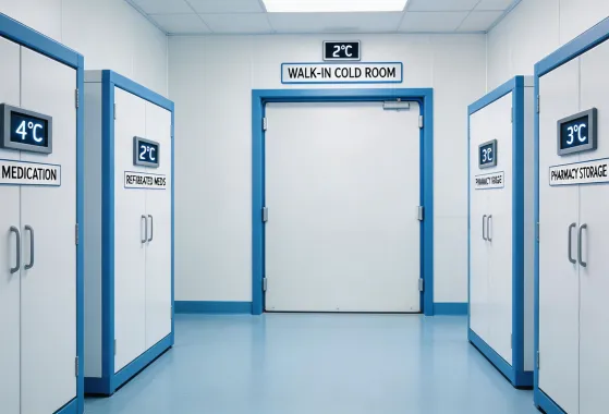 Healthcare cold storage for pharmaceutical and blood products